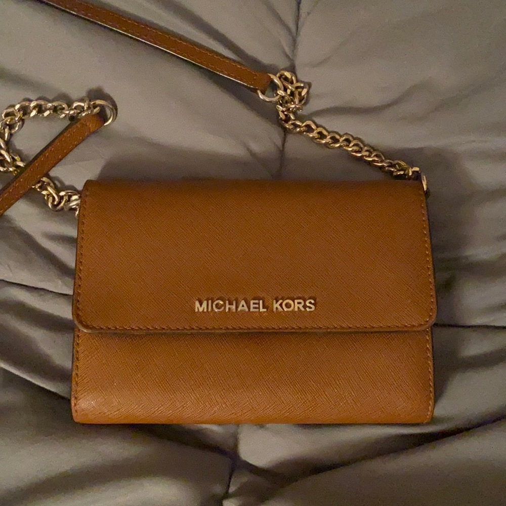 MK brown leather crossbody - Picture 5 of 6